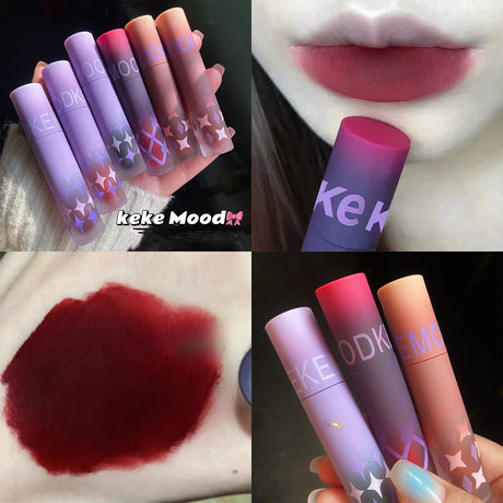Pigeon Blood Red Matte Lipstick Waterproof and Lasting Blue Gothic Lip Gloss Sexy Punk Black Lip Tint Dark Lip Cream Makeup