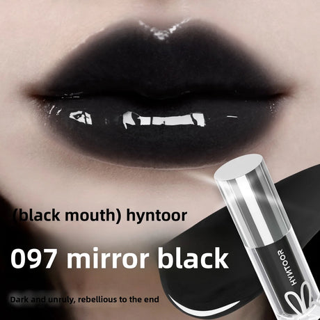 HYNTOOR Playful Rebellious Lip Gloss Planet  Mouth Black Mouth Silver Mouth Gray Lip Oil Mirror Water Gloss