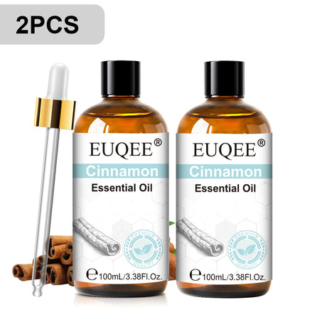 EUQEE 3.38FI.Oz. Aromatherapy Essential Oil For Reed Diffuser Humidifier-100ml Vanilla Lavender Cinnamon Lemon Essential Oils