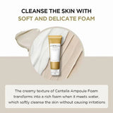 Centella Face Refreshing Foaming Cleanser,Gentle Removes Dirt,Oil Control Deep Cleansing Calming Ampoule Foam,Korean Skincare