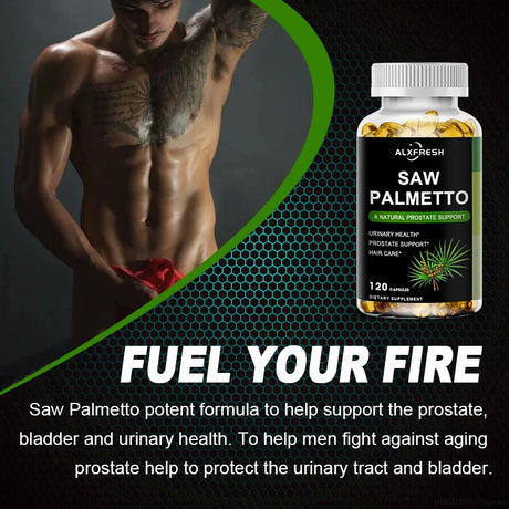 Alxfresh Prostate Health Supplement, Natural Saw Palmetto Extract, Supports Prostate and Hair Growth Capsules for Men and Women