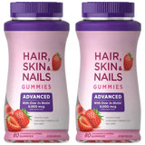 Biotin Gummie Strawberry Flavor with 6000Mcg Biotin & Vitamin Support Healthy Hair Skin and Nails 80pcs Nutritional Supplement