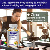 Alxfresh Vitamin C with Zinc for Hair Skin Nails and Brain Heart Health Supports Cellular Level Defense Immune System Booster