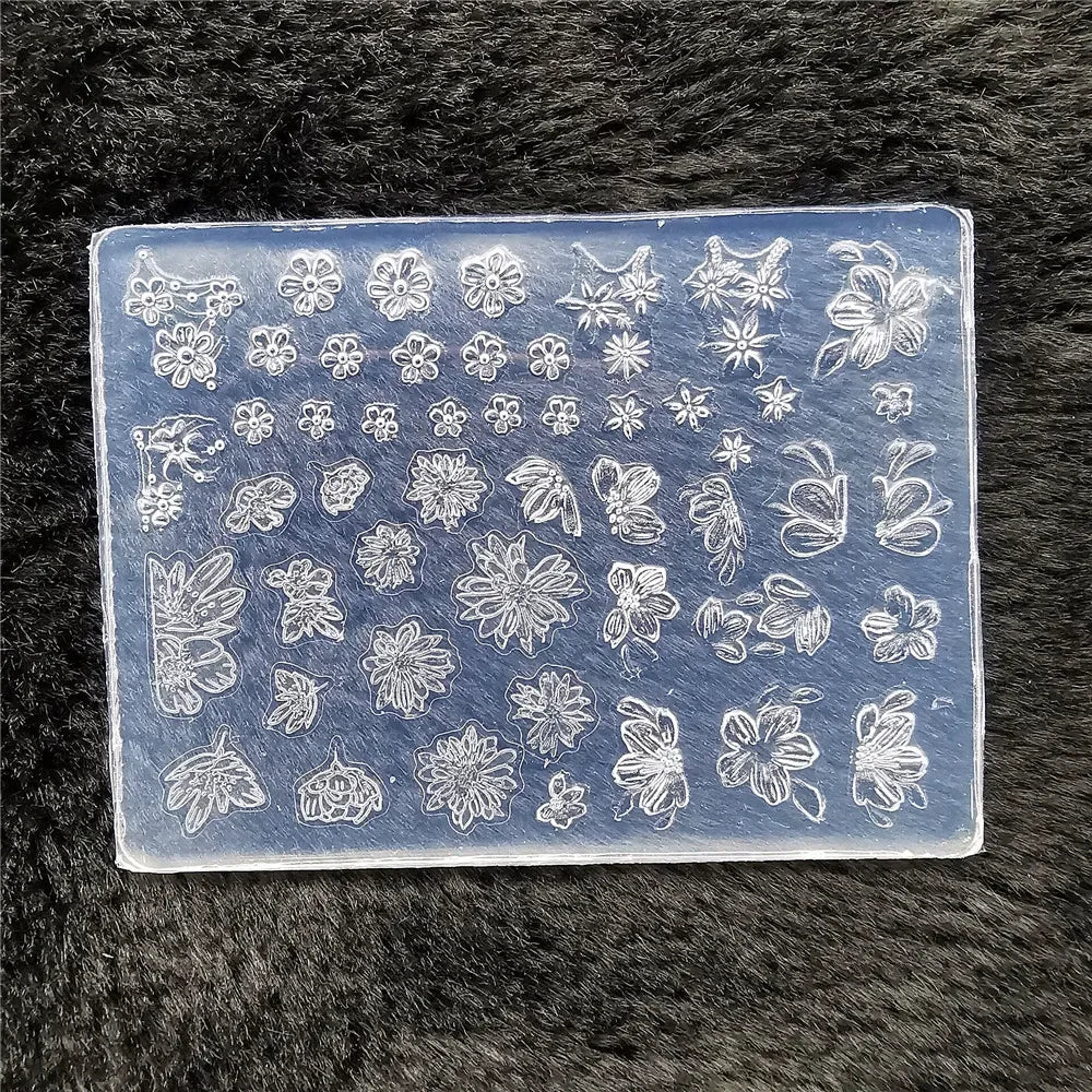 1pc Butterfly Sweater Snowflake 3D Acrylic Mold  Photo Frame  Silicone  Nail Art   Nails DIY  Nail Art Templates Nails  Mold