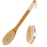 Body Dry Brush, Hard Shower Brush, Exfoliator, Male and Female Bath Tool, Used for Wet or Dry Brushing, Long Handle