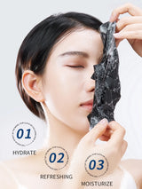 20 Pieces of Bamboo Charcoal Bubble Mask, Moisturizing and Nourishing, Deep Cleansing, Gentle and Skin-Friendly Texture, High-Fitting Mask That Can Purify and Soften the Skin