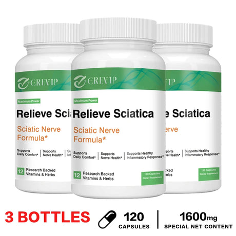 Sciatic Nerve Health Support - Helps Relieve Joint Pain Supports Daily Nervous System, Bone & Nerve Health Balances Inflammation