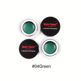 Rich Color Rendering Eyeliner Cream,Smudge Proof Waterproof Easy Coloring Makeup Cosmetic,( Brown, Blue Purple, Green And Black)