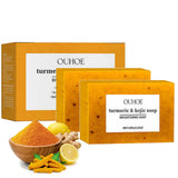 100g Turmeric Soap, Lemon Kojic Acid Soap, Shower And Facial Soap Body Care  Face Cleanser Turmeric  Soap Body and Face Cleaning