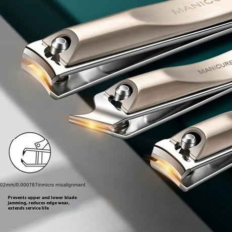 Precision Nail Clippers 5-Piece Set, Double-Edged Sharp And Durable, Complete Set With Ear Pick, Carefully Selected Steel Precision Grinding, Stainless Steel Nail Clipper Set Anti-Splash Rotating Package Five-Piece Pliers Ful