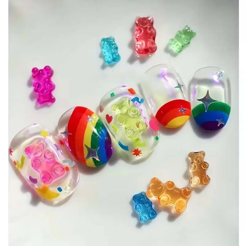 1/2PCS Mini Bear Mold 3D Silicone Molds for Resin Jewelry Making Supplies Nail Art Charms
