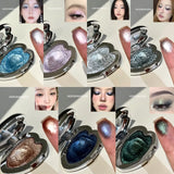 Monochrome Gloss Metallic Eyeshadow Palette Punk Smoky Green Blue Eyeshadow Mashed Potato Waterproof Shimmer Lying Silkworm