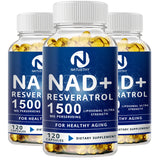 1500MG NAD+ Supplement - With Trans-Resveratrol, Natural Energy, Anti-aging & Cellular Health, Strengthens The Immune System