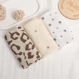 3/5Pcs 6-Layer Pure Cotton Baby Cotton Washcloth Soft Gauze Cotton Newborn Burp Cloth Absorbent Baby Towels Square Towels