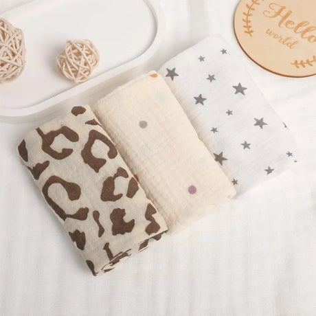 3/5Pcs 6-Layer Pure Cotton Baby Cotton Washcloth Soft Gauze Cotton Newborn Burp Cloth Absorbent Baby Towels Square Towels