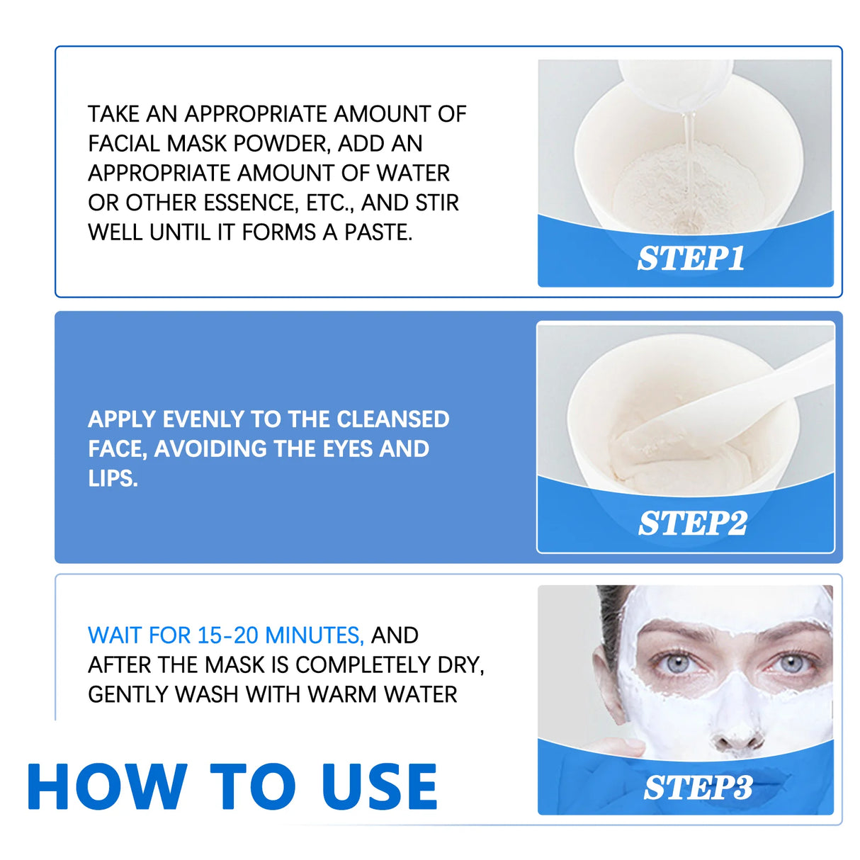 100g Hyaluronic Acid Mask Powder + Spoon Hydrating Smoothing Brighten Nourish Reduced Wrinkles Repairing Skin Barrier Face Mask