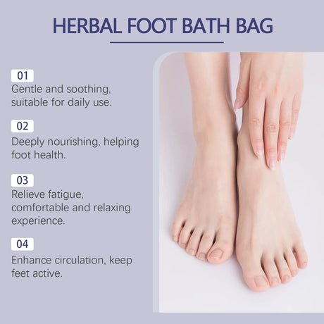 Herbal Foot Soak Sachet Body Detox Relieve Fatigue Promotes Relaxation Deep Cleansing Refreshing Improve Sleep Mugwort Foot Soak