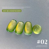 MN 1-20pcs 12ML Pink Gold Cat Eye Ocean Bubble Glass Beads Cat Eye Gel Nail Polish Blue Nails UV Light Nails Green Nails