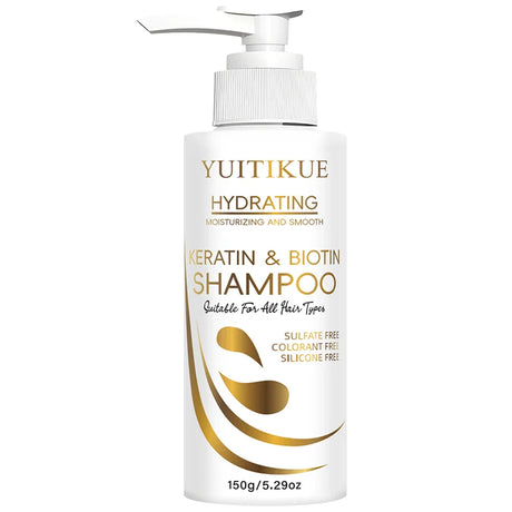 YUITIKUE Keratin & Biotin Hydrating Shampoo | Natural Gentle Formula, Daily Hair Care 150g