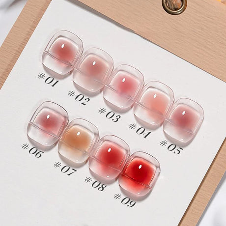 MIANEL 10ML Pure Desire Blush Jelly Gel Nail Polish 2026 New Ice Clear Nude Clear Nail Polish Pink Nails 1-9pcs