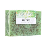 100G Tea Tree Soap, Handmade Soap Bar with Tea Tree Oil, Natural Soaps for Body Skin Cleaning,Gentle Exfoliating Bar Soap care