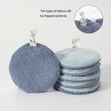 80 Round Absorbent Face Wash Pads 6Pcs, Machine Washable, Reusable Makeup Remover Tool, Suitable for All Skin Types