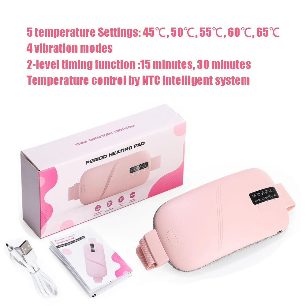 Menstrual Heating Pad Smart Warm Palace Belt for Relieving Waist Pain During Menstruation Heating Abdominal Waist Massage Tools