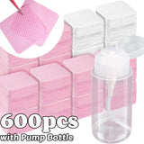 20/600pcs Lint-Free Nail Wipes Gel Cleansing Tissues Aluminum-Free Nail Polish Remover Pads for NaiArt Beauty Cleaning Care Tool