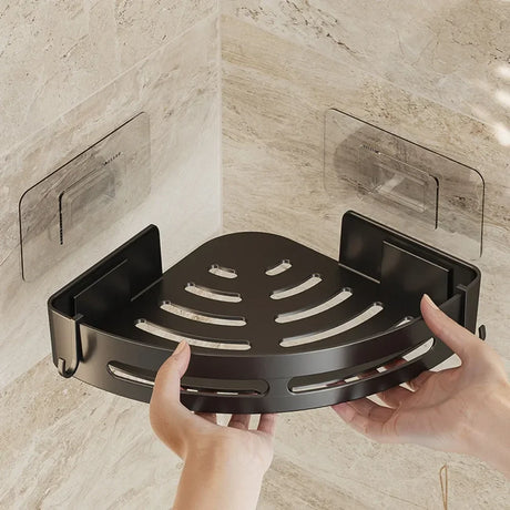 NEW 3/2/1 PCS Adhensive Bathroom Shampoo Holder Shower Caddy Shelves Storage No Drill Shelf Corner Towel Holder Shelves For