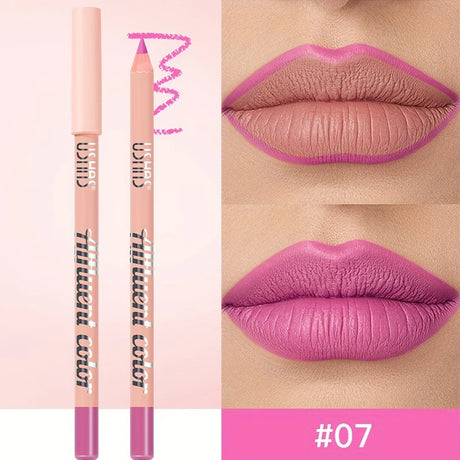 8 Colors Waterproof Lip Liner Pencil Long Lasting Sexy Dark Red Pink Matte Lipstick Pencil Natural Lipliner Pen Red Contour Tint