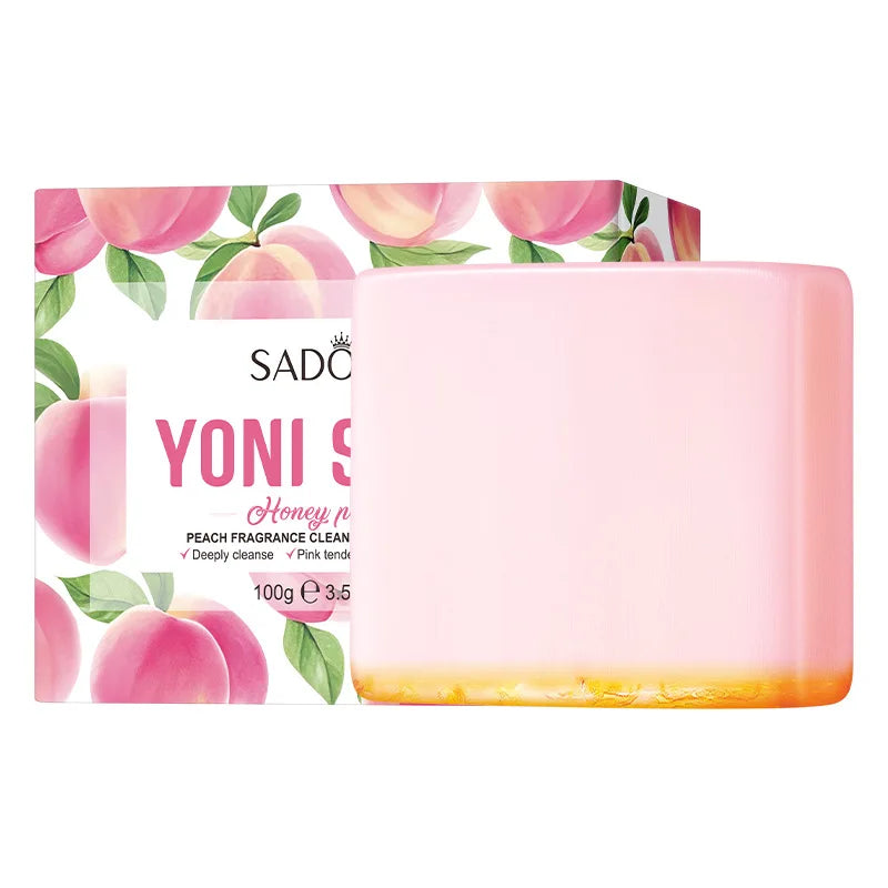 Peach Intimate Soap Includes foaming Net- Gentle Cleansing & Freshness, PH-Balanced Formula for Sensitive Skin, Nourishing Mild