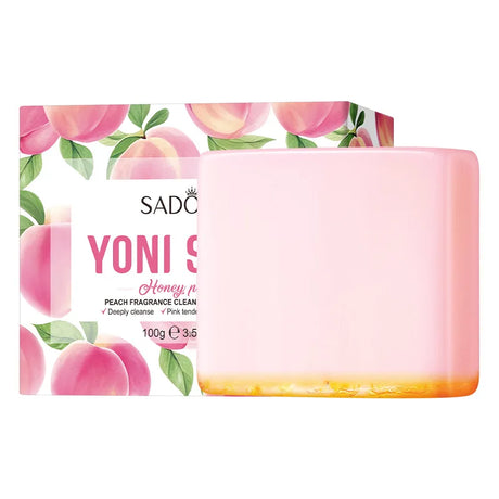 Peach Intimate Soap Includes foaming Net- Gentle Cleansing & Freshness, PH-Balanced Formula for Sensitive Skin, Nourishing Mild