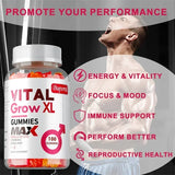 Vital Grow XL Male Gummies - Improve Energy, Endurance, Enhance Male Vitality and Energy, Promote Muscle Growth and Recovery