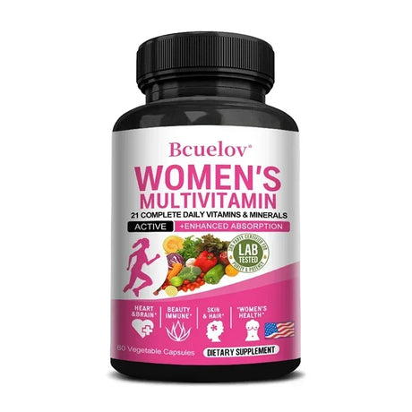 Women's Multivitamin Supplement Capsules - for Joints, Hair, Skin, Nails, Brain, Heart, Digestive and Immune Health