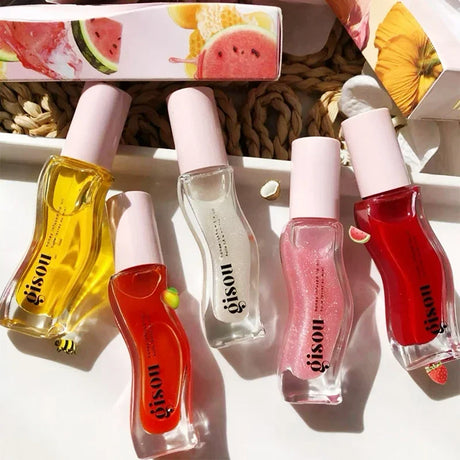 INS Popular Gisou Honey Watermelon Long-lasting Moisturizing Lip Balm Lip Oil Care For Lips Plumping Exfoliating Gloss Oil Care