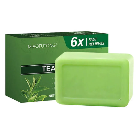 Natural Tea Tree Oil Cleansing Bar Face Body Soap for Acne Relief Moisturizing Skin Care Plant-Based Bath Soap 100g