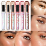 Face Pearl Diamond Highlighter Stick Contour Nose Shadow Lasting 3D Brightening Cheek Blusher Illuminator Repairing Makeup Pen