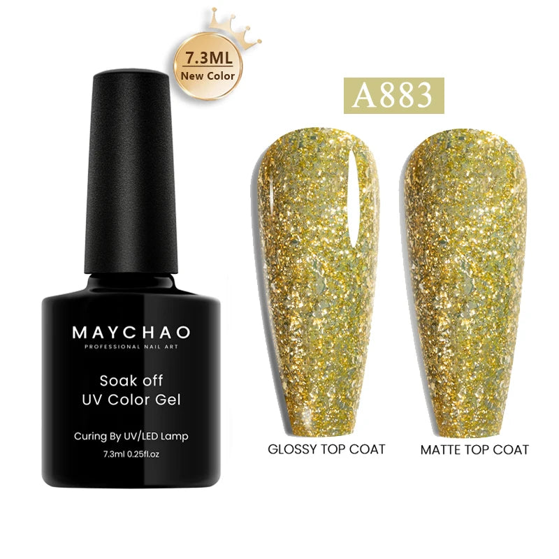 MAYCHAO 12ml Gel Nail Polish Set Professional Salon Nail Art Gels Varnish UV LED Semi Permanent Nail Lacquer Nail Supplies