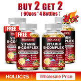 Vitamin B Complex Supplement, Rich in B1, B2, B3, B5, B6, Biotin, Strength Energy, Support Brain & Heart, Promote Metabolism