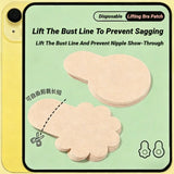 10Pcs Self-Adhesive Nipple Cover Chest Patch Non-Woven Thin Invisible Bra Disposable Sticky Lift Breast Petals Round Flower Pads