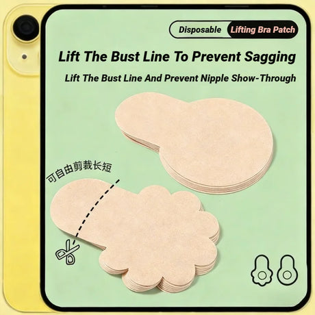 10Pcs Self-Adhesive Nipple Cover Chest Patch Non-Woven Thin Invisible Bra Disposable Sticky Lift Breast Petals Round Flower Pads
