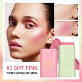 ibcccndc Rotating Blush Cream Tinted Moisture Stick Naturally Long-lasting Moisturizing Waterproof And Non-Removing Orange Blush
