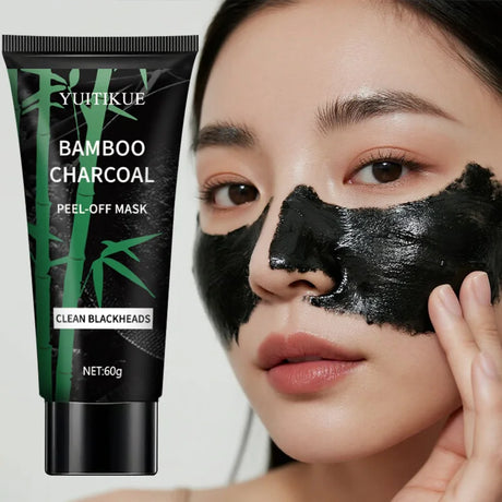 YUITIKUE Bamboo Charcoal Peel-Off Mask 60g - Deep Cleansing & Blackhead Removal, Purifies Pores, Skin Care Treatment