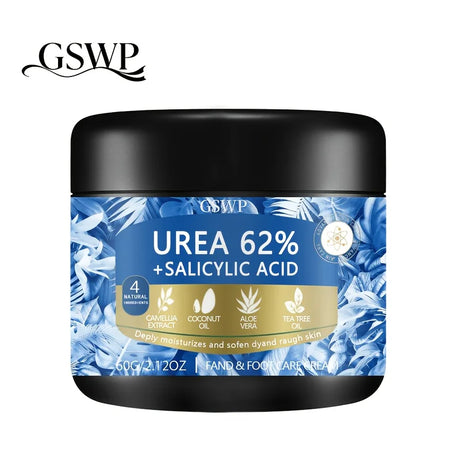 GSWP Urea Salicylic Acid Hand & Foot Moisturizing Cream, Containing Aloe Vera & Tea Tree Oil, Nourishes Dry Skin. 60g/120g
