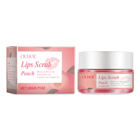 Peach Brightening Lip Scrub Exfoliating Pink Plumper Moisturize