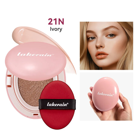 Semi-matte CC Cream Cushion Natural Concealer Whitening Long-lasting Creamy Texture Foundation Face Base Makeup Cosmetics