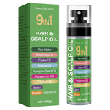 Multi-Botanic Hair Elixir 120ml - Rice Water & Keratin Fusion, 7 Oils Scalp Nourishment, Frizz-Free Shine