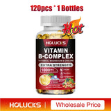 Vitamin B Complex Supplement, Rich in B1, B2, B3, B5, B6, Biotin, Strength Energy, Support Brain & Heart, Promote Metabolism