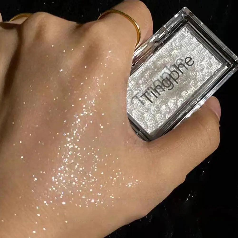 Diamond Highlighter Powder Palette Waterproof High Gloss Glitter Body Highlight Eyeshadow Face Contour Illuminator Makeup