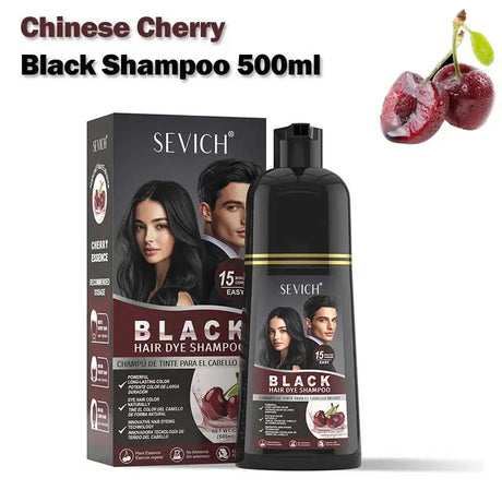 Rosemary Black Hair Dye Shampoo 500ml Diy Herbal Coloring Hairs Instant Gray To Black Instant Coloring Shampoo For Women&Men